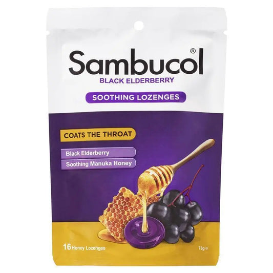 Sambucol 舒緩麥盧卡蜂蜜 16 顆潤喉糖