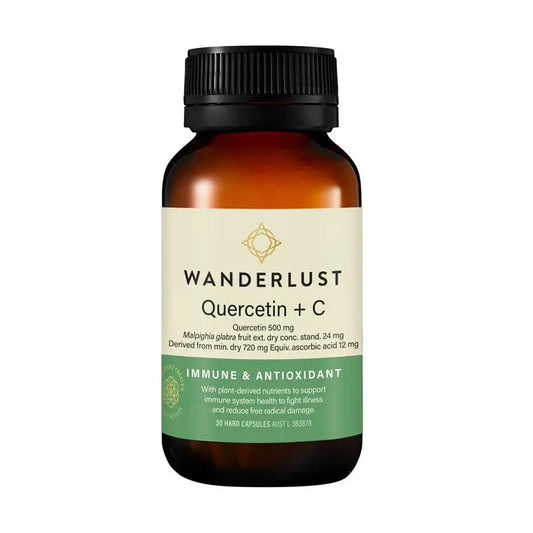Wanderlust 槲皮素+維生素C 30粒膠囊(免疫和抗氧化植物衍生營養素)