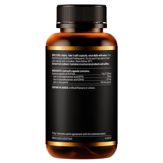 GO Healthy 磷蝦油 1,500 毫克 每日一次 無味 60 粒軟膠囊