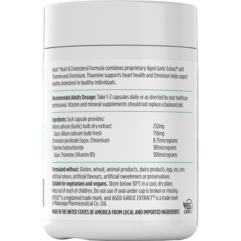 Nutra-Life Kyolic 陳蒜提取物心臟和膽固醇配方 120 顆