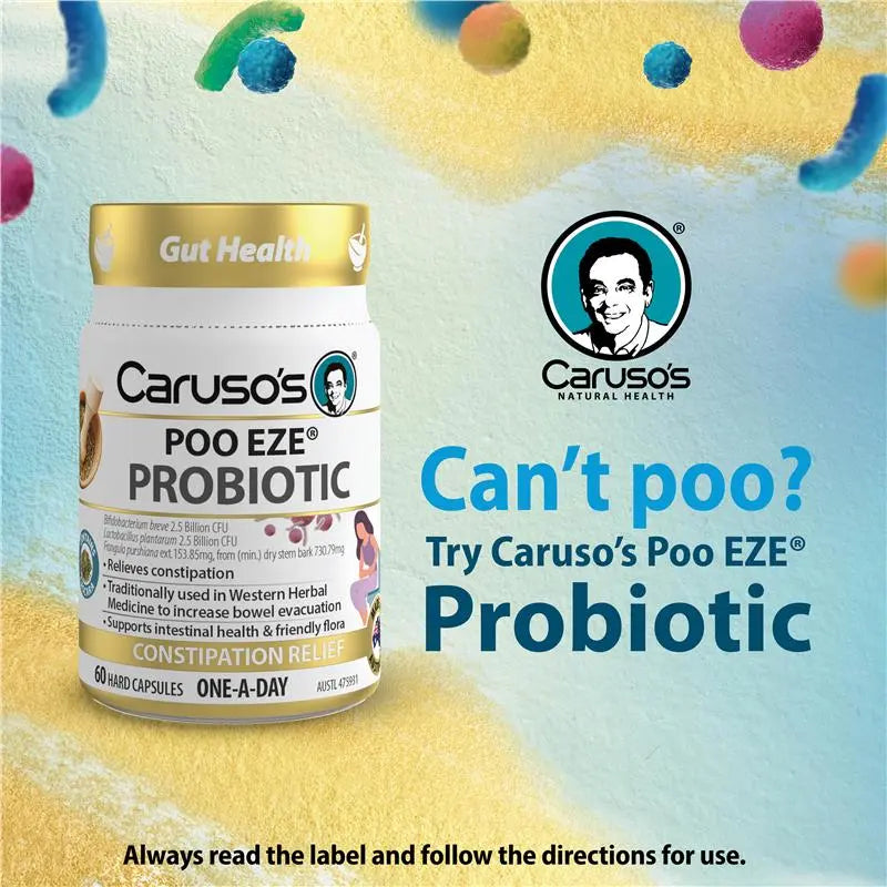 Carusos Poo Eze 益生菌 60 粒膠囊 (緩解便祕)