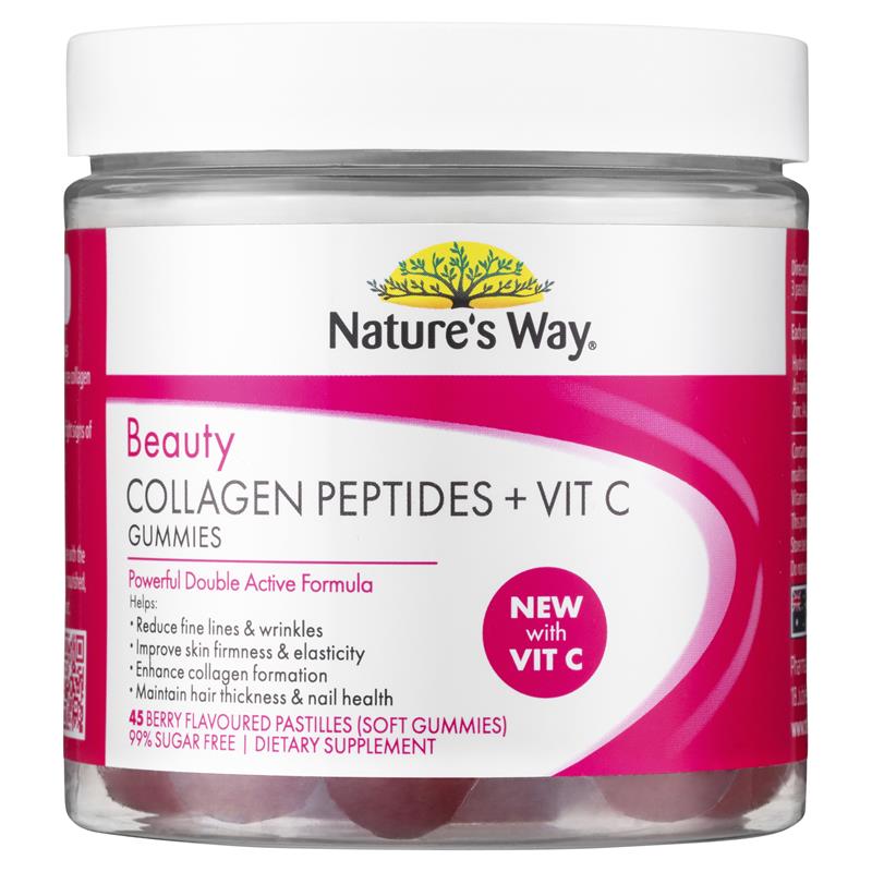 Nature's Way Beauty 膠原蛋白勝肽 + 維生素 C 45 顆軟糖