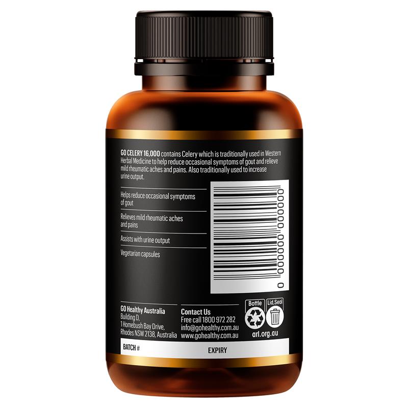 GO Healthy 芹菜 16000 毫克 60 粒素食膠囊 一天一粒