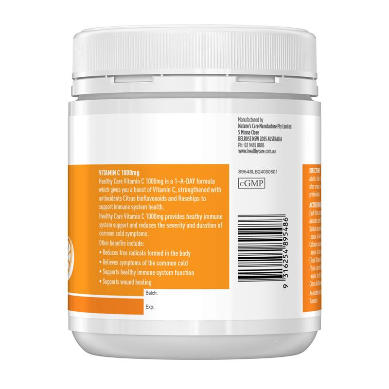 Healthy Care 維生素 C 1000mg 300 片(+維生素P)