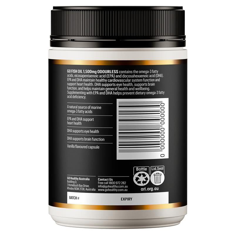 GO Healthy 魚油1500毫克無味210粒軟膠囊