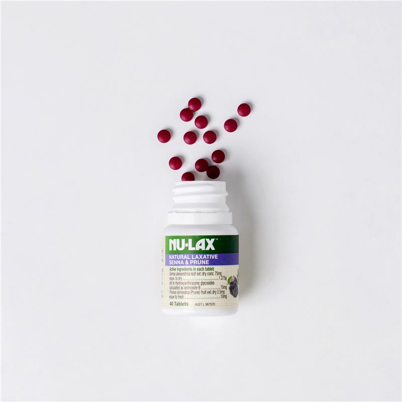 Nulax 草本植物潤腸通便 40 片 (含番瀉葉和李子)