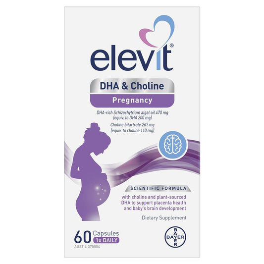 Elevit 孕期 DHA + 膽鹼 膠囊 60 包(60 天)