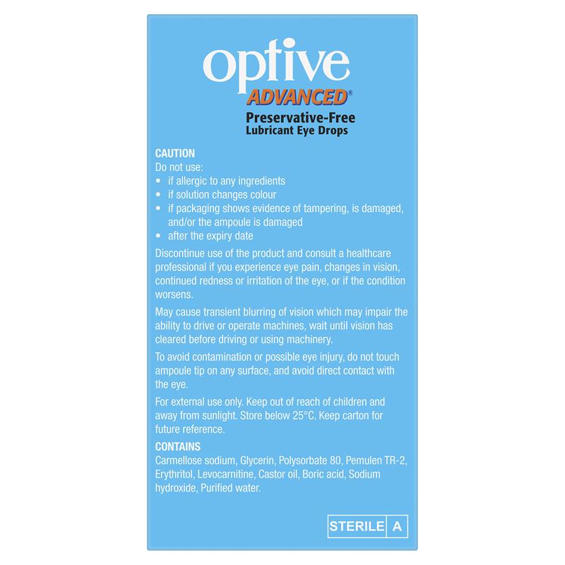 Optive 滲透保護三重功效眼藥水 30 x 0.4mL (不含防腐劑 )