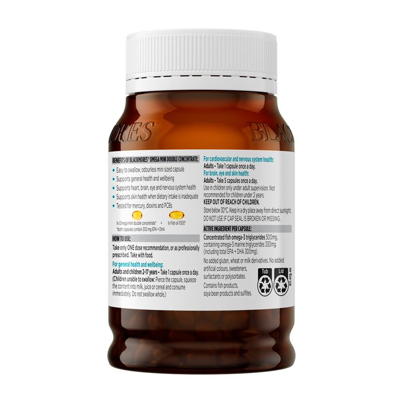 Blackmores Omega 雙倍濃縮迷你 400 粒膠囊(每日一粒膠囊)