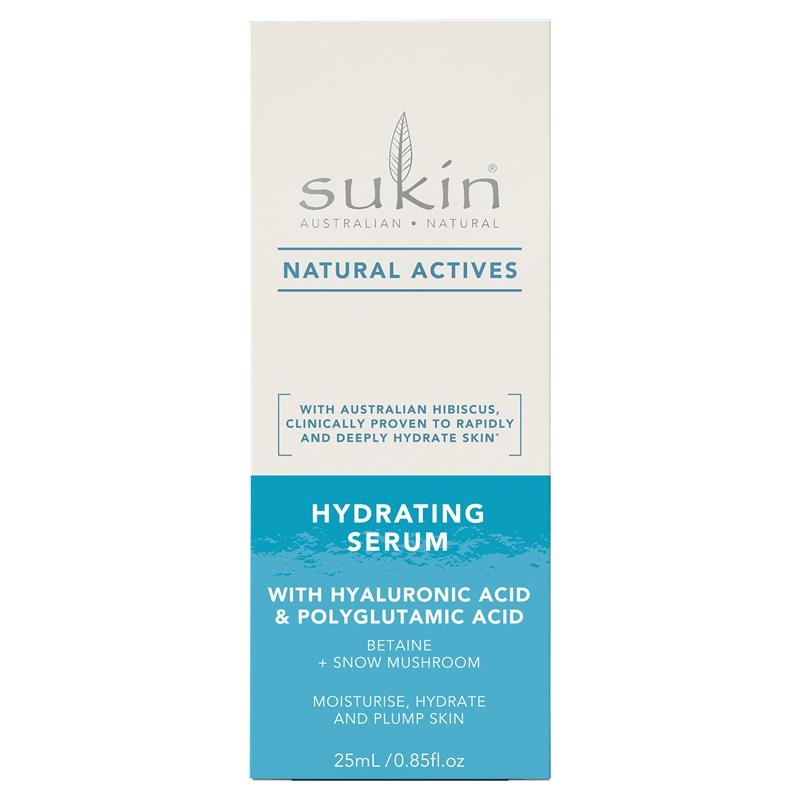 Sukin Natural活性玻尿 酸保濕精華液 25ML (澳洲木槿花保濕72 小時)