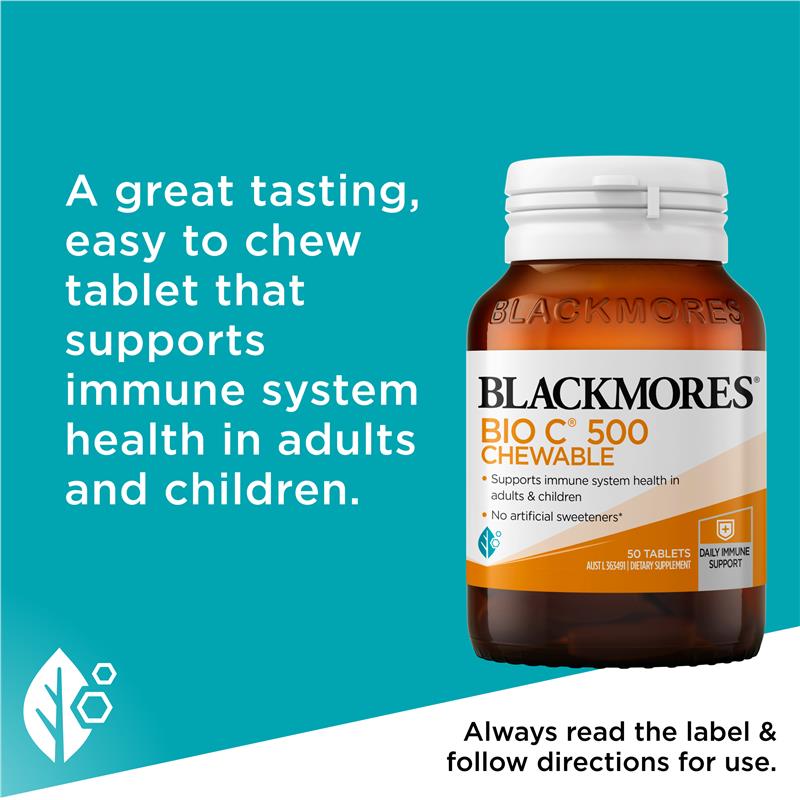 Blackmores Bio C 500mg 咀嚼維生素 C 50 顆(含維生素P)
