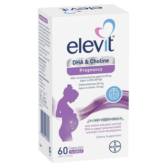 Elevit 孕期 DHA + 膽鹼 膠囊 60 包(60 天)
