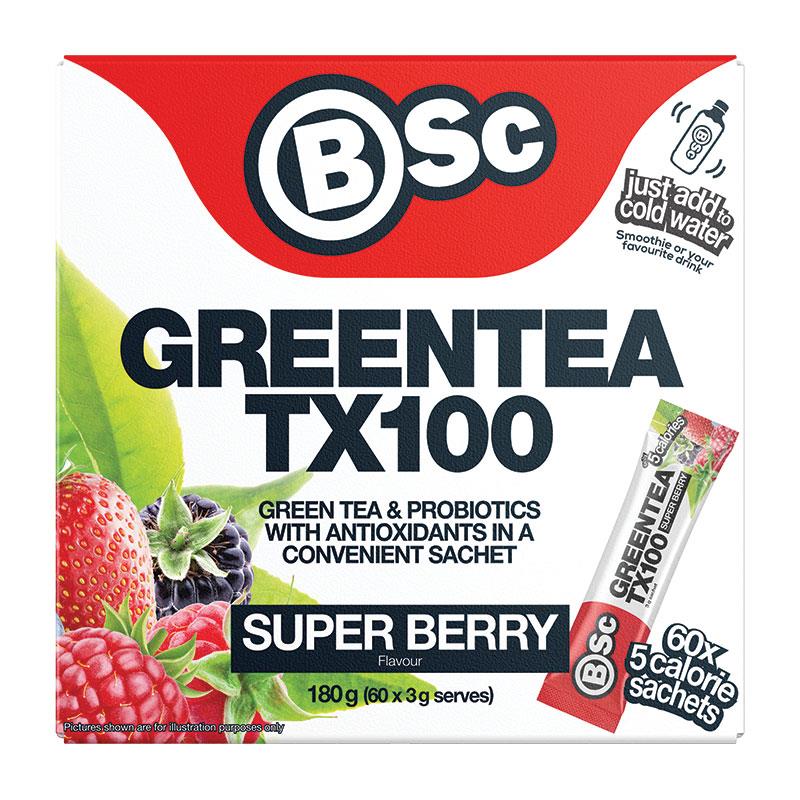 BSC 綠茶 TX100 益生菌 超級漿果 60包 x 3g (體重管理)