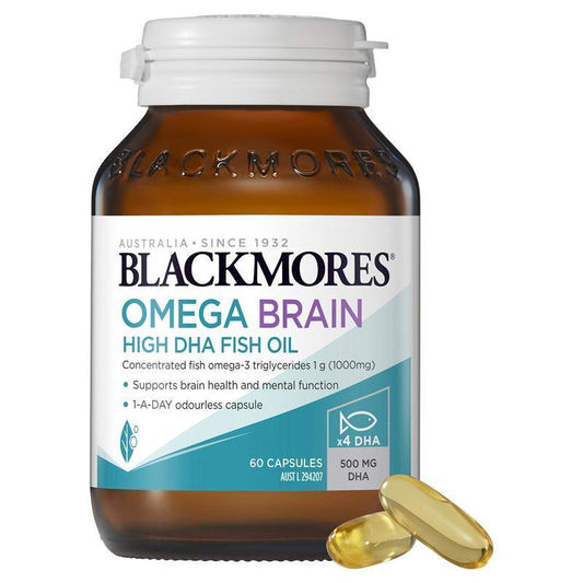 Blackmores Omega 大腦 DHA 魚油 60 粒 (每日一粒)