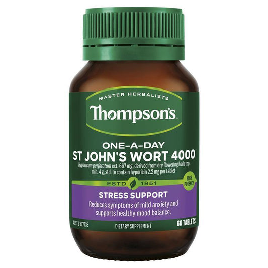Thompson's 聖約翰草 4000 毫克 60 顆(情緒平衡健康)每天一粒