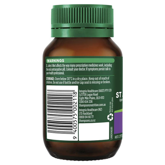 Thompson's 聖約翰草 4000 毫克 60 顆(情緒平衡健康)每天一粒