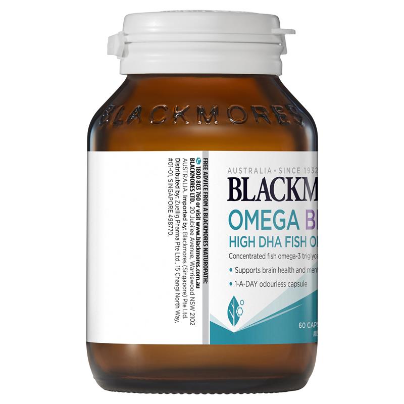 Blackmores Omega 大腦 DHA 魚油 60 粒 (每日一粒)
