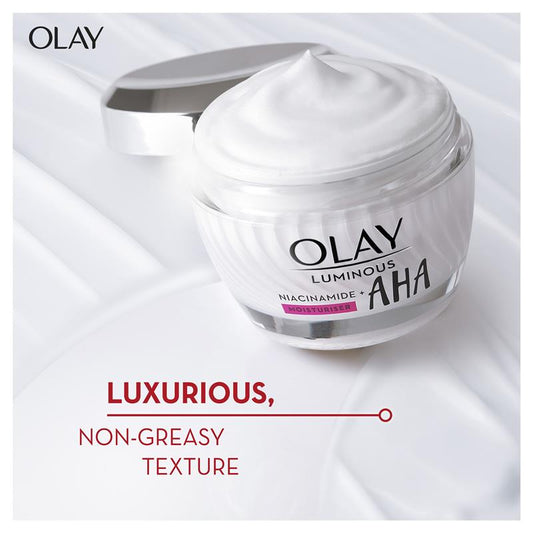 Olay 夜光煙酰胺 + AHA 超級保濕霜 50g (逗斑、黃褐斑、雀斑和曬斑)