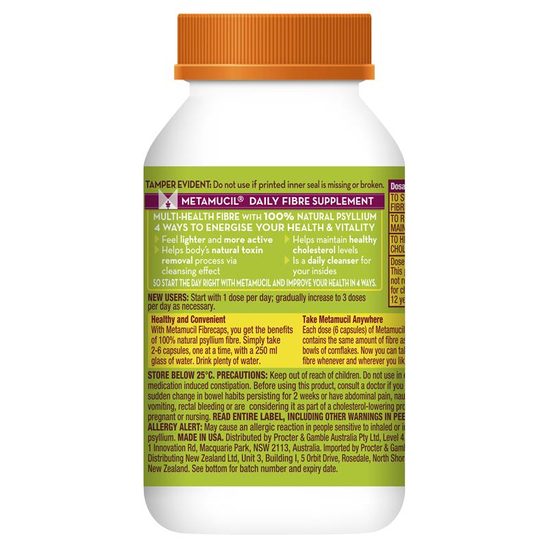 Metamucil 每日纖維補充劑 纖維膠囊 100 粒 (洋車前子)