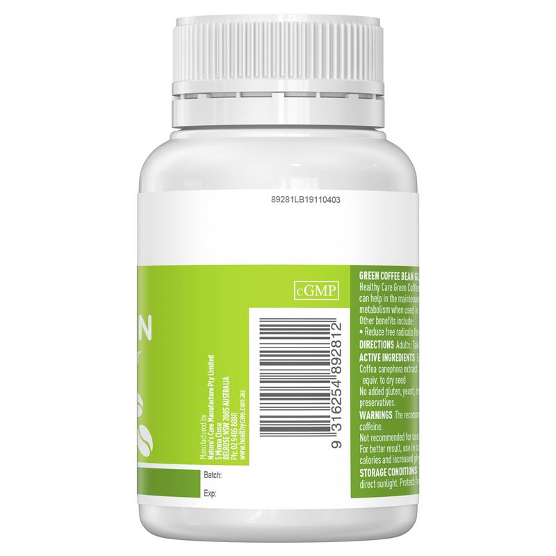 Healthy Care 綠咖啡豆 60粒 (葡萄糖代謝膠囊)
