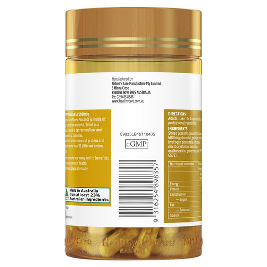 Healthy Care 羊胎盤素 5000mg 100 膠囊