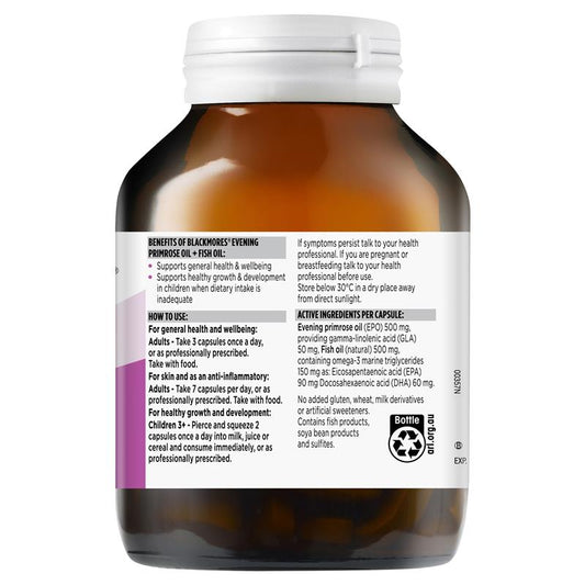 Blackmores 月見草油 + 魚油 Omega-3 100 粒 (皮膚健康)