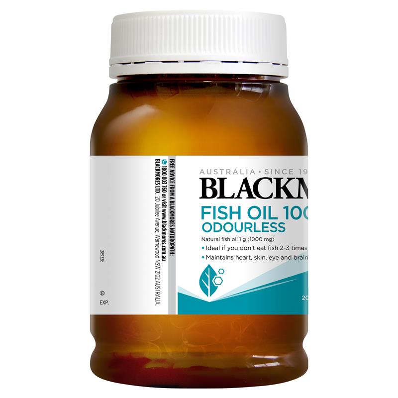 Blackmores 無味魚油 1000mg 200 粒(Omega-3)
