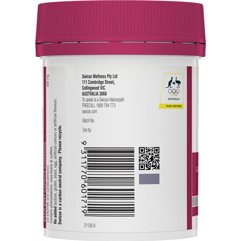 Swisse 輔酶Q10 300mg 90 顆(一天一粒高強度)