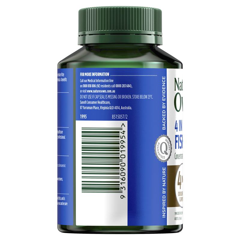 Nature's Own 4 合 1 無味濃縮魚油 - 90 粒( Omega 3)