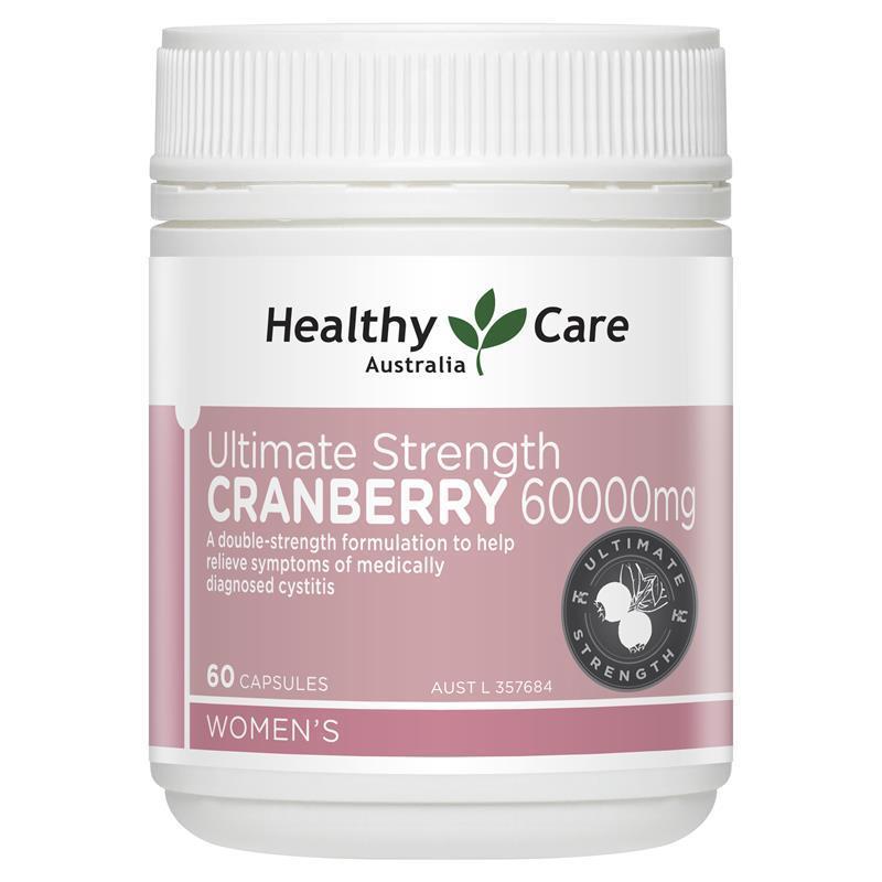 Healthy Care 雙倍強度度蔓越莓 60000 毫克 60 粒
