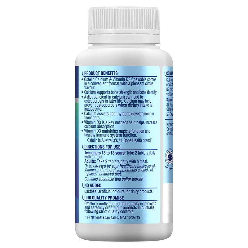 Ostelin 鈣和維生素 D 咀嚼片 - 60 顆