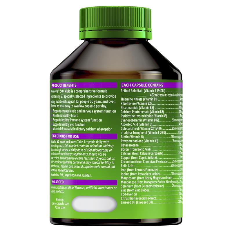 Cenovis 男士50+歲以上每日一次複合能量維生素 100 顆