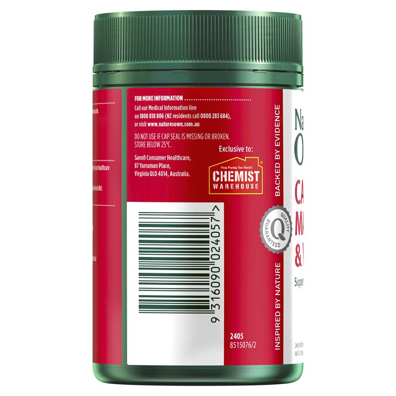 Nature's Own 鈣、鎂和維生素 D3 - 200 顆(肌肉健康骨骼強度)