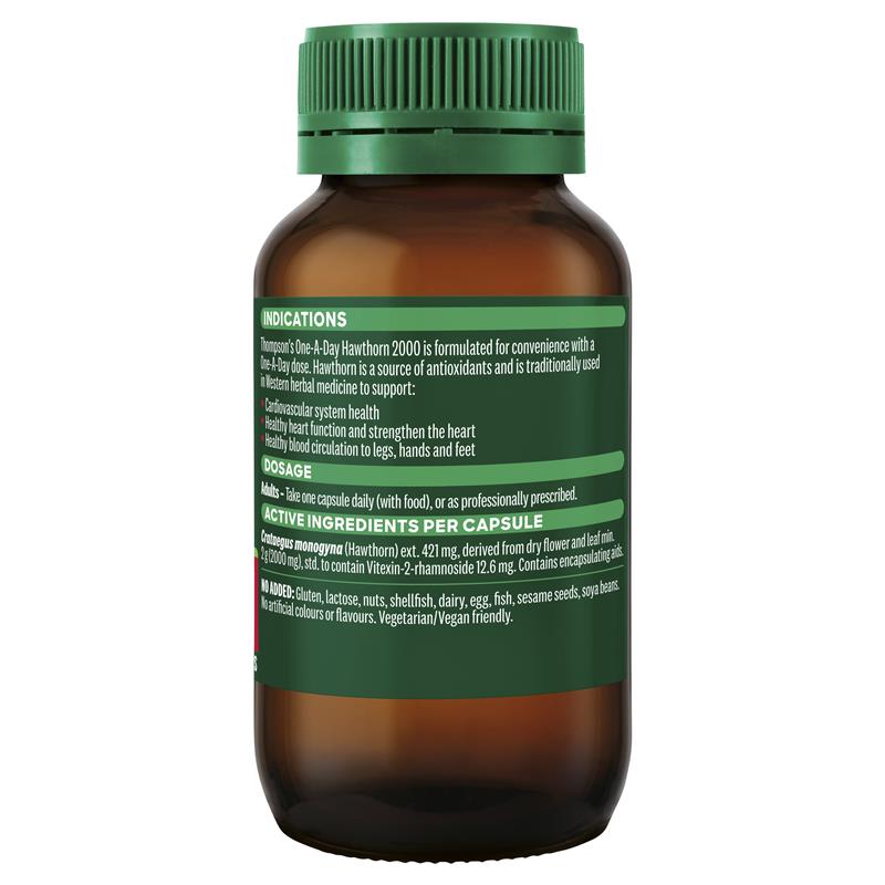 Thompson's 一日一粒山楂膠囊 2000 毫克 60 粒 (血液循環)