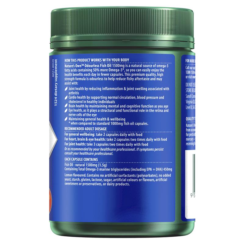 Nature's Own 植物性 Omega 3 125 粒膠囊