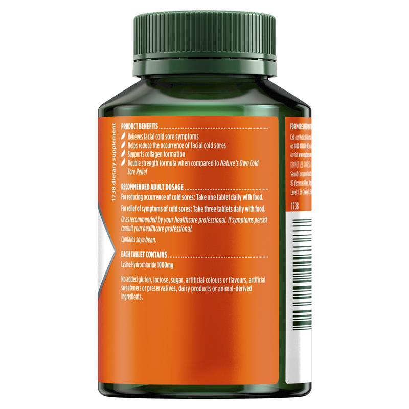 Nature's Own 雙倍強度唇皰疹緩解 - 免疫支持 - 100 片