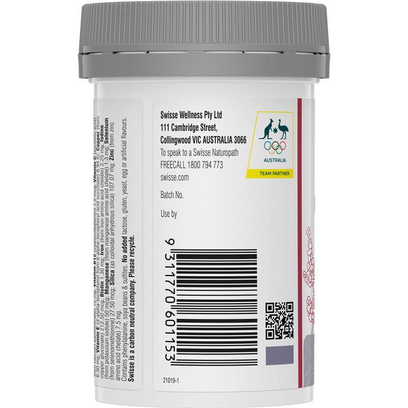 Swisse 女性頭髮營養生長護髮素 60 粒