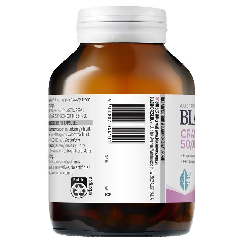 Blackmores 蔓越莓複方 50000mg 維生素 90 顆(女性健康)