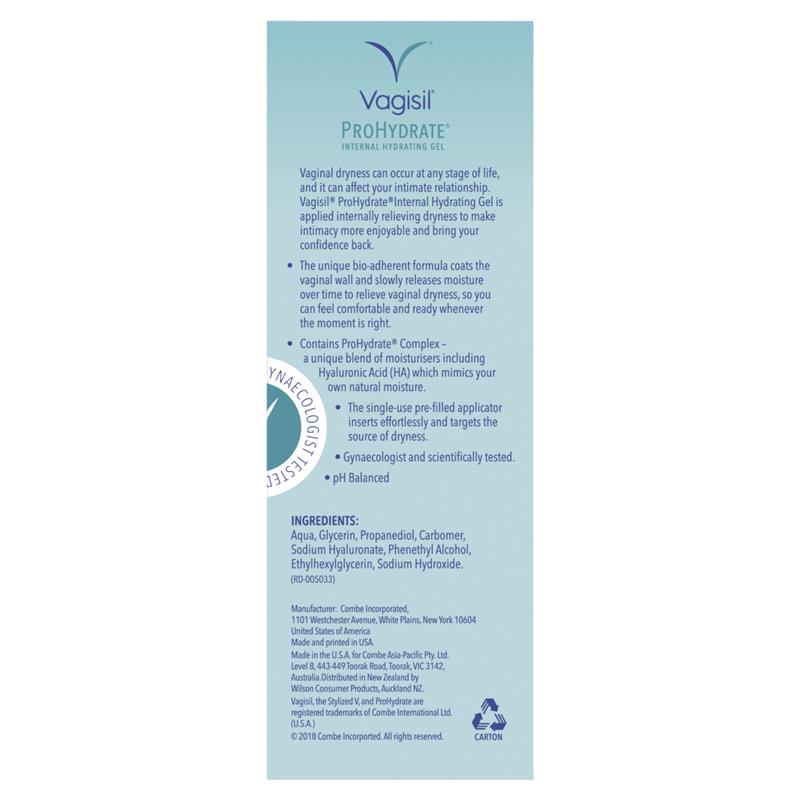Vagisil ProHydrate 私密處保養內部保濕凝膠 6 x 5g ( (不添加雌激素、防腐劑))