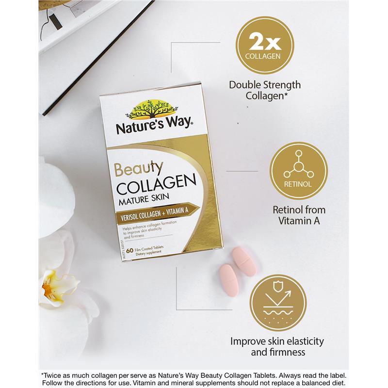 Nature's Way Beauty 雙倍膠原蛋白肽緊緻豐盈 60 片(成熟肌膚)