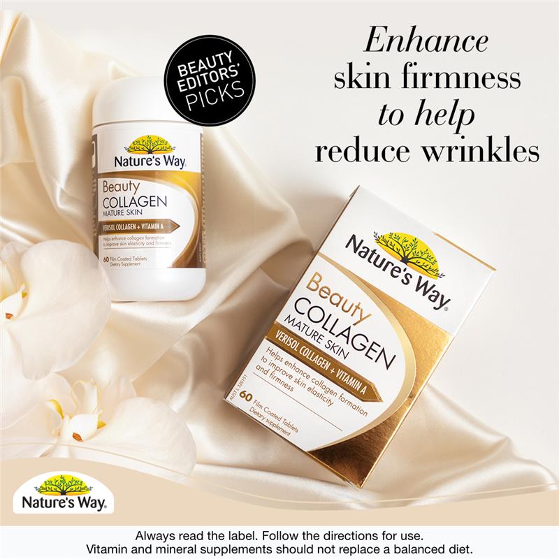 Nature's Way Beauty 雙倍膠原蛋白肽緊緻豐盈 60 片(成熟肌膚)