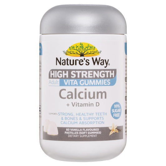 Natures Way 成人維他無糖高強度鈣 60 粒軟糖