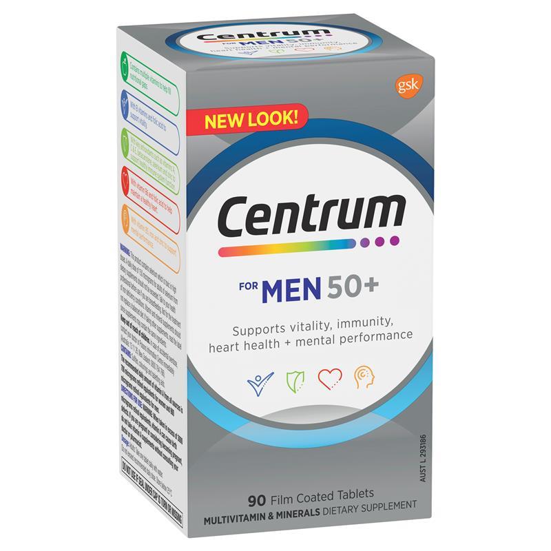 Centrum 善存男士 50+ 歲以上維生素與礦物質 90  顆