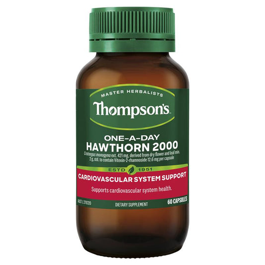 Thompson's 一日一粒山楂膠囊 2000 毫克 60 粒 (血液循環)
