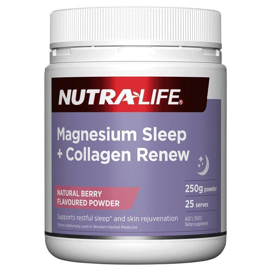 Nutra-Life 鎂睡眠 + 膠原蛋白更新漿果味粉 250g