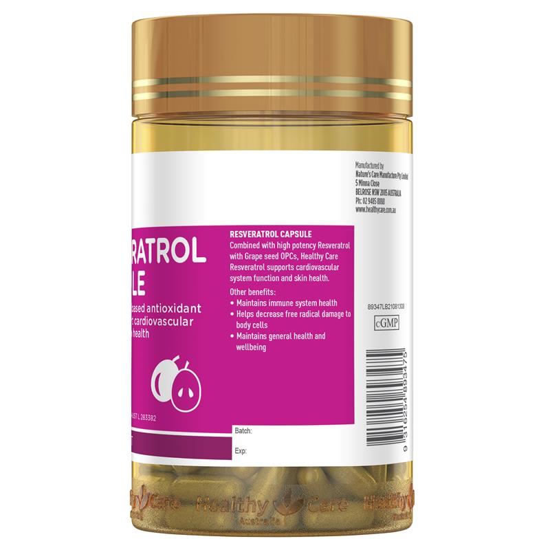 Healthy Care 白藜蘆醇 180 顆