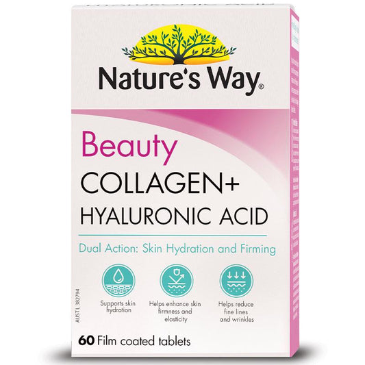 Nature's Way Beauty 膠原蛋白 + 透明質酸(玻尿酸) 60 粒