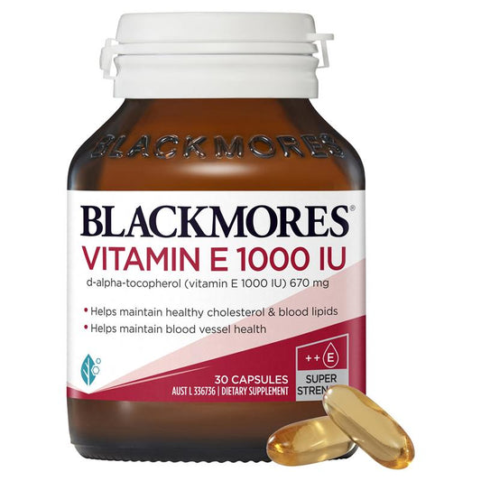 Blackmores 維生素 E 1000IU  30 顆(膽固醇健康)