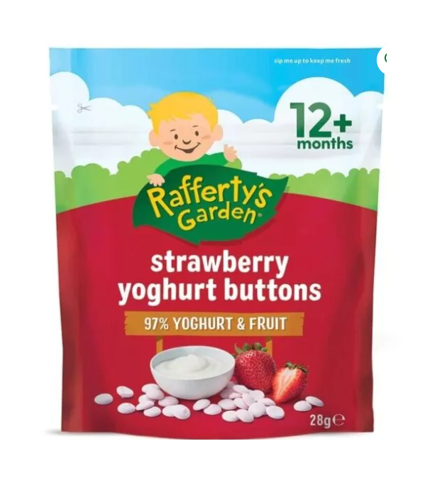 Rafferty's Garden 草莓酸奶優格鈕扣糖 12 個月以上