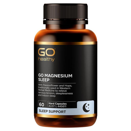 GO Healthy 鎂睡眠 60 粒素食膠囊(草本萃取)